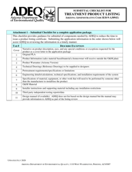 Submittal Application for Treatment Product Listing - Arizona, Page 6