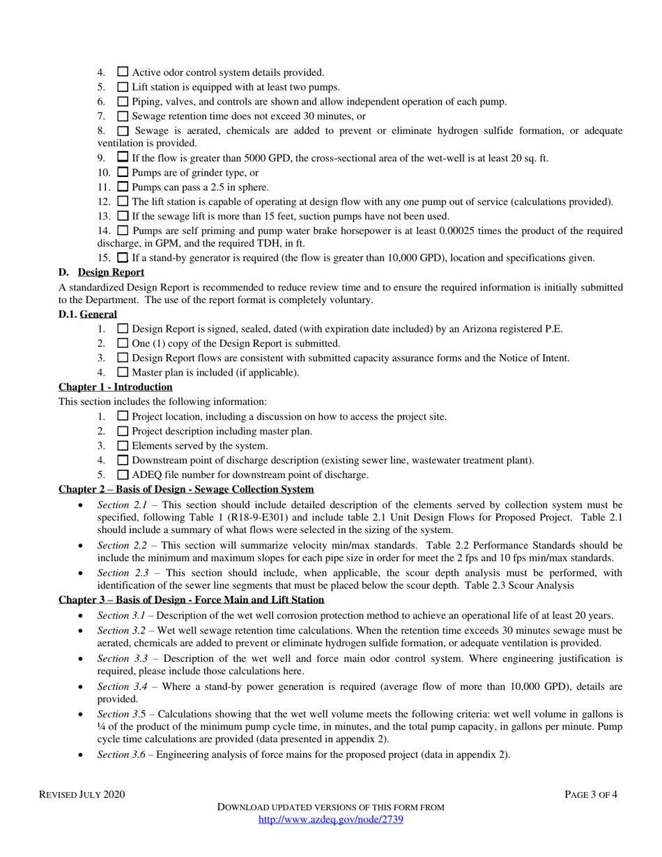 Engineering Review Notice of Intent to Discharge Sewage Collection System (4.01 Gp) - Arizona, Page 12
