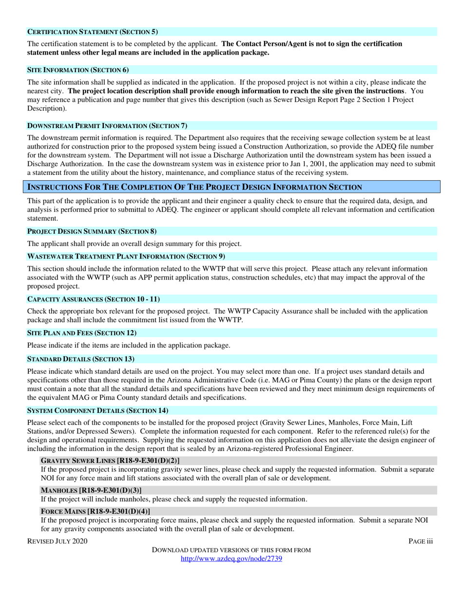 Engineering Review Notice of Intent to Discharge Sewage Collection System (4.01 Gp) - Arizona, Page 3