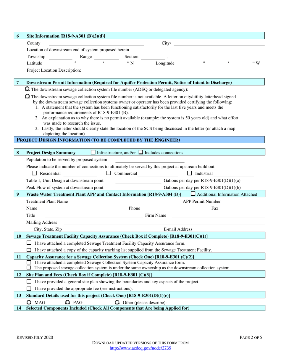 Engineering Review Notice of Intent to Discharge Sewage Collection System (4.01 Gp) - Arizona, Page 6