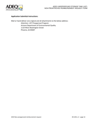 Ust Program Non-preapproved Reimbursement Request Option 3 - Arizona, Page 14