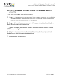 Ust Program Non-preapproved Reimbursement Request Option 3 - Arizona, Page 5