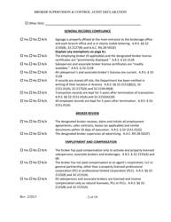 Broker Supervision and Control Audit Declaration - Arizona, Page 2