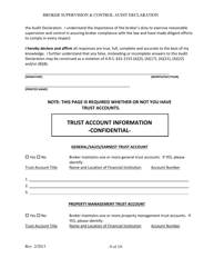 Broker Supervision and Control Audit Declaration - Arizona, Page 9