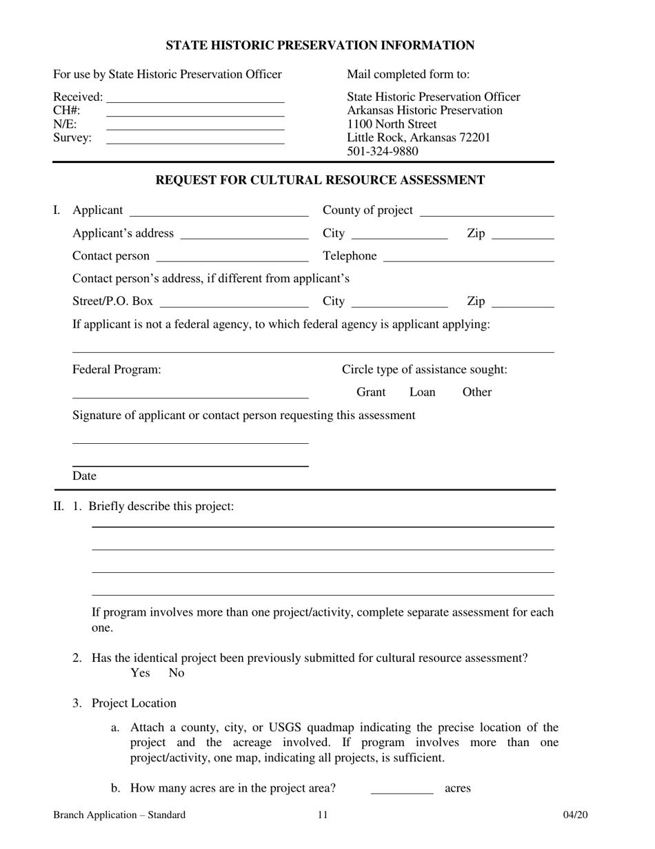 Application for Branch Bank - Standard - Arkansas, Page 11