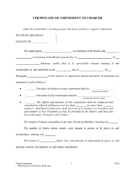 Charter Amendment: Change Main Office Location, Number of Directors, or Name of Bank - Arkansas, Page 4