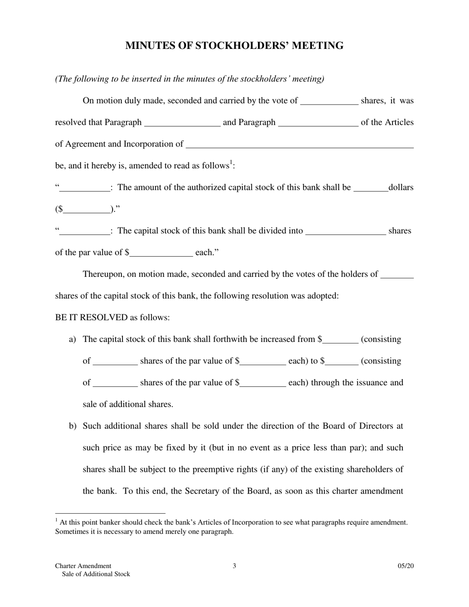 Charter Amendment - Sale of Additional Stock - Arkansas, Page 3