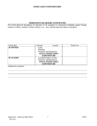 Application to Relocate Main Office (In City) - Arkansas, Page 7