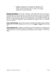 Application for Merger or Consolidation - Arkansas, Page 4