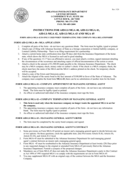 Instructions for Form AID-LI-MGA40, AID-LI-MGA41, AID-LI-MGA42, AID-LI-MGA43, AID-LI-MGA45 - Arkansas