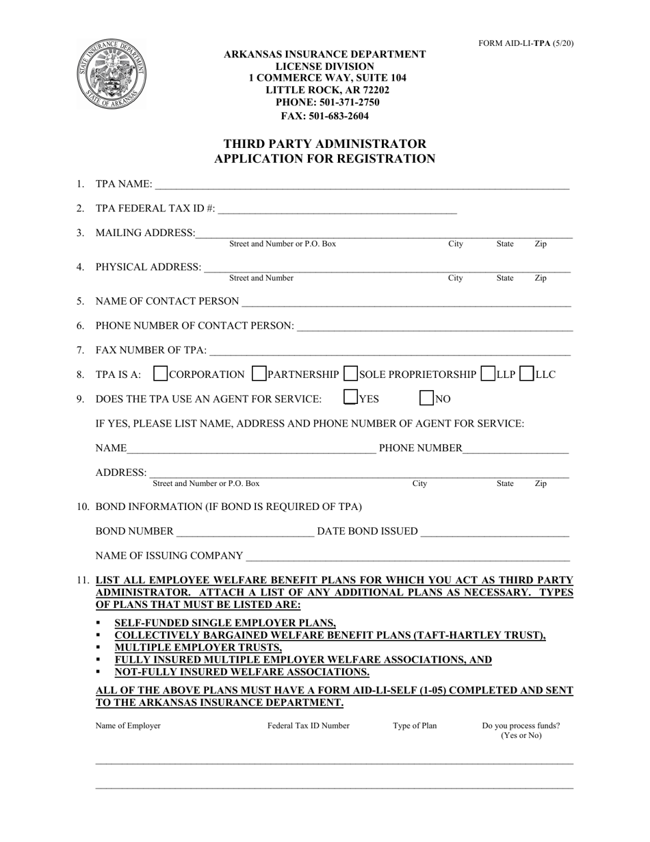 Form AIDLITPA Download Fillable PDF or Fill Online Third Party