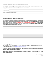 Committee on Professional Conduct Grievance Form - Arkansas, Page 3