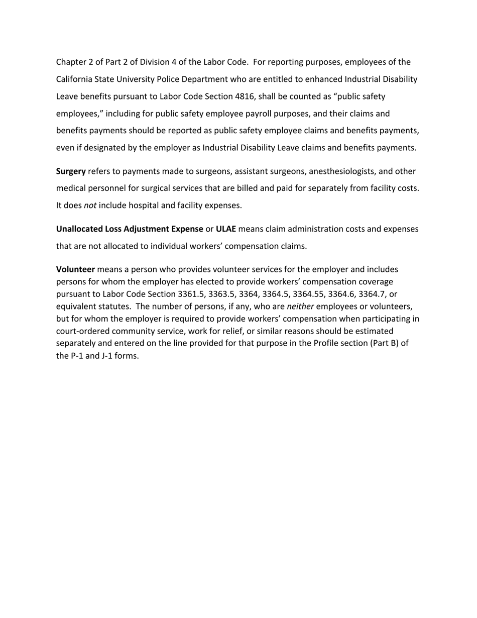 Form P-1 Self-insurers Profile and Financial Summary Report - California, Page 10