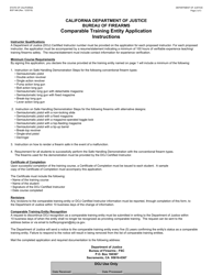 Form BOF946 Comparable Training Entity Application - California, Page 2