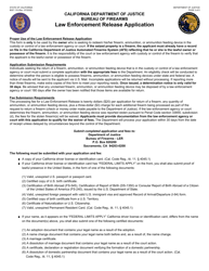 Form BOF119 Law Enforcement Release Application - California, Page 3