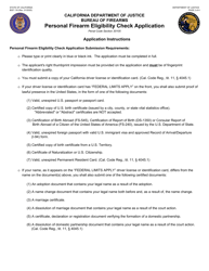 Form BOF116 Personal Firearm Eligibility Check Application - California, Page 2
