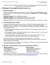 Form CDPH8200 SRA III Radiologic Technologist Special Renewal Application - California