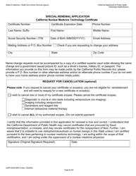 Form CDPH8435 SRA III California Nuclear Medicine Technology Certificate Renewal - California, Page 2