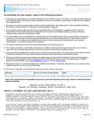 Form CDPH9078 Request for Infectious Diseases Branch Surveillance Data - California, Page 3
