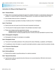 Form CDPH9078 Request for Infectious Diseases Branch Surveillance Data - California, Page 4