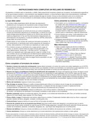 Formulario CDTFA-101-S Reclamar Un Reembolso O Credito - California (Spanish), Page 3