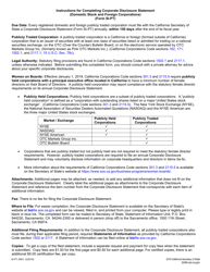 Form SI-PT Corporate Disclosure Statement (Domestic Stock and Foreign Corporations) - California