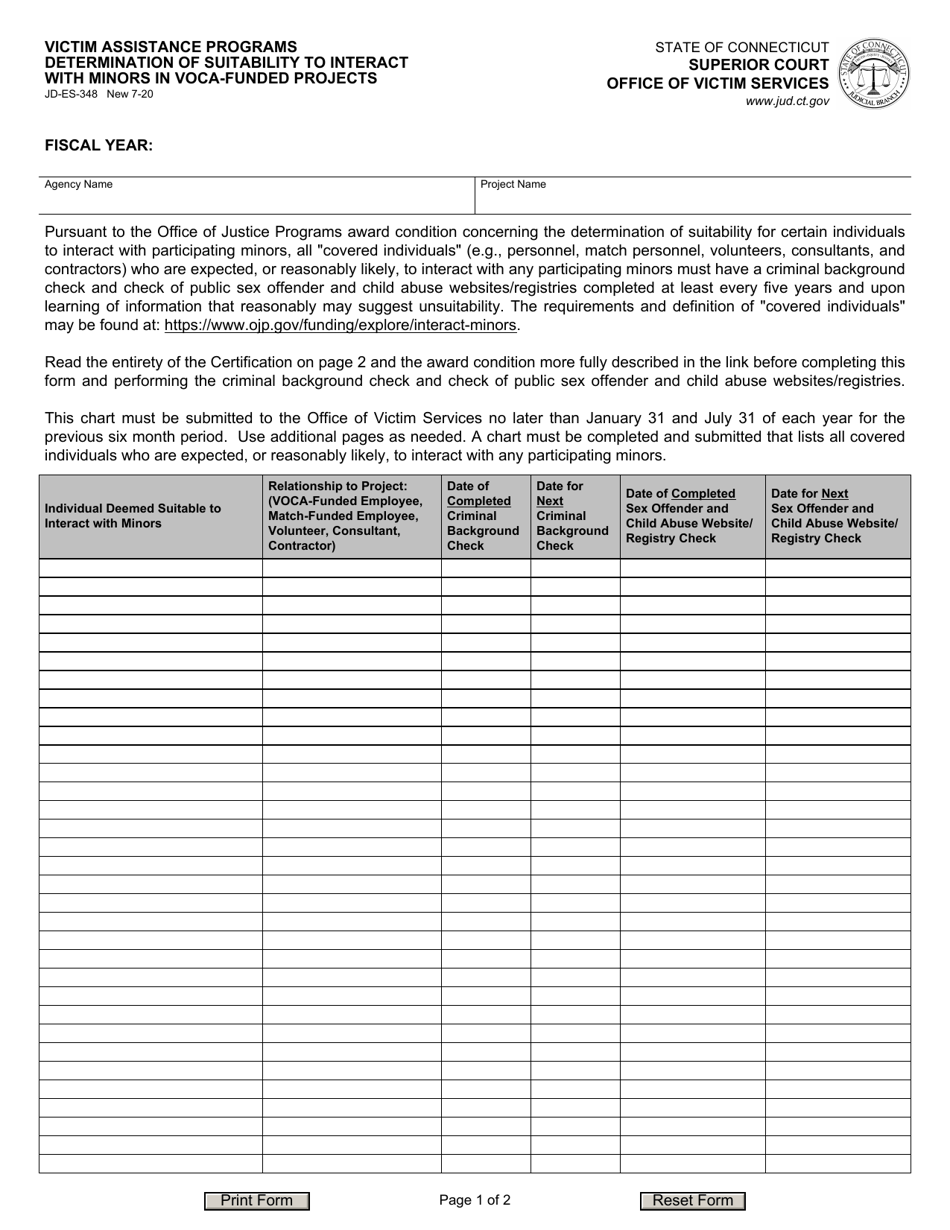 Form JD-ES-348 - Fill Out, Sign Online and Download Fillable PDF ...