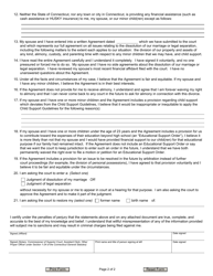Form JD-FM-281 Affidavit in Support of Request for Entry of Judgment of Dissolution of Marriage or Legal Separation - Connecticut, Page 2