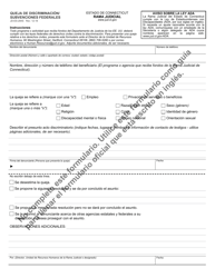 Document preview: Formulario JD-ES-284S Queja De Discriminacion/ Subvenciones Federales - Connecticut (Spanish)
