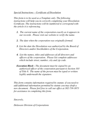 Certificate of Dissolution (Section 275) - Delaware, Page 2