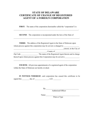 Certificate of Change of Registered Agent of a Foreign Corporation - Delaware, Page 2