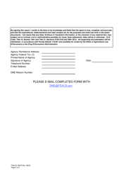 Form FDACS-16076 Domestic Marijuana Eradication Program Disbursement Request - Florida, Page 2