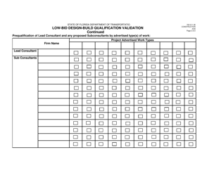 Form 700-011-36 Low-Bid Design-Build Qualification Validation - Florida, Page 2