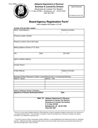 Document preview: Form BRD Board/Agency Registration Form - Alabama