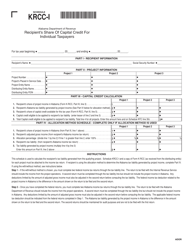 Document preview: Schedule KRCC-I Recipient's Share of Capital Credit for Individual Taxpayers - Alabama