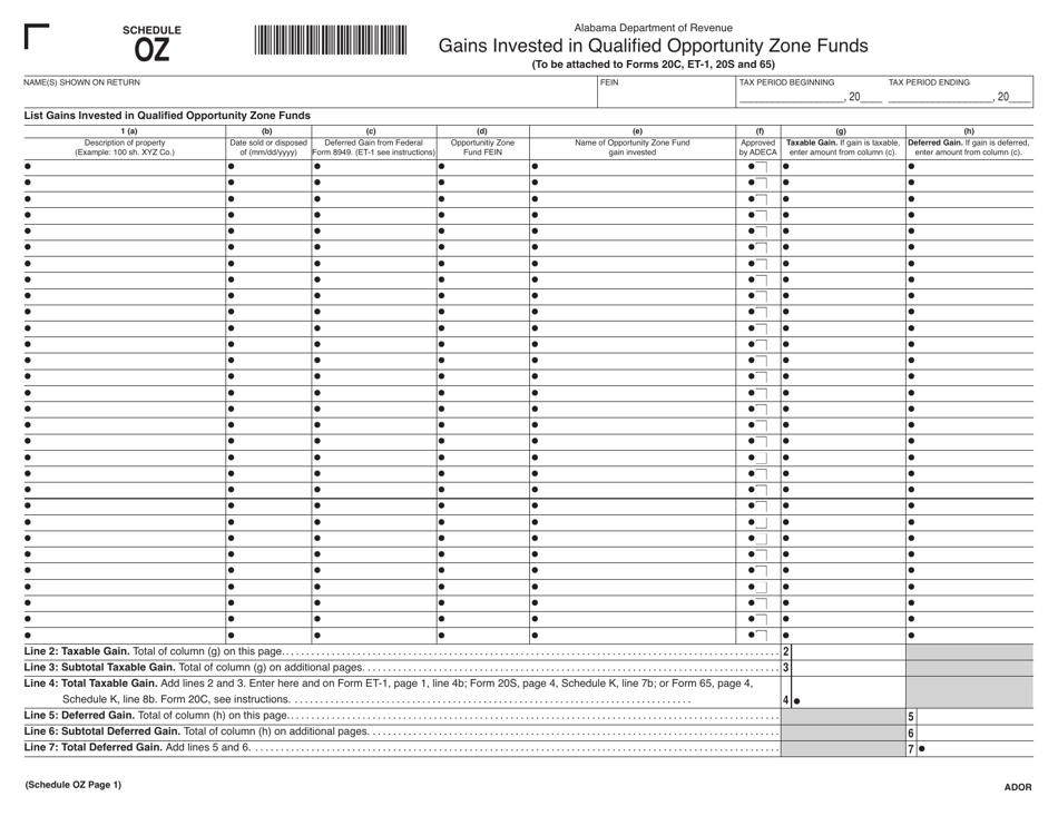 Alabama Gains Invested in Qualified Opportunity Zone Funds Fill Out