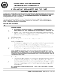 Form MJ16-8030 Alterations to a Licensed Premises - Oregon, Page 5