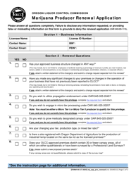 Form MJ17-2025 Marijuana Producer Renewal Application - Oregon, Page 3