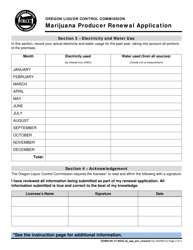 Form MJ17-2025 Marijuana Producer Renewal Application - Oregon, Page 4