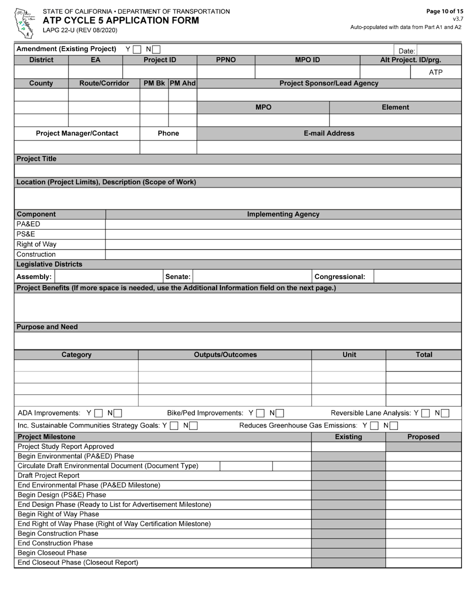 Form LAPG22-U ATP Cycle 5 Application Form - California, Page 10