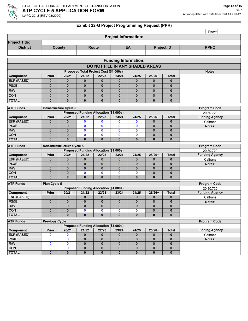 Form LAPG22-U ATP Cycle 5 Application Form - California, Page 12