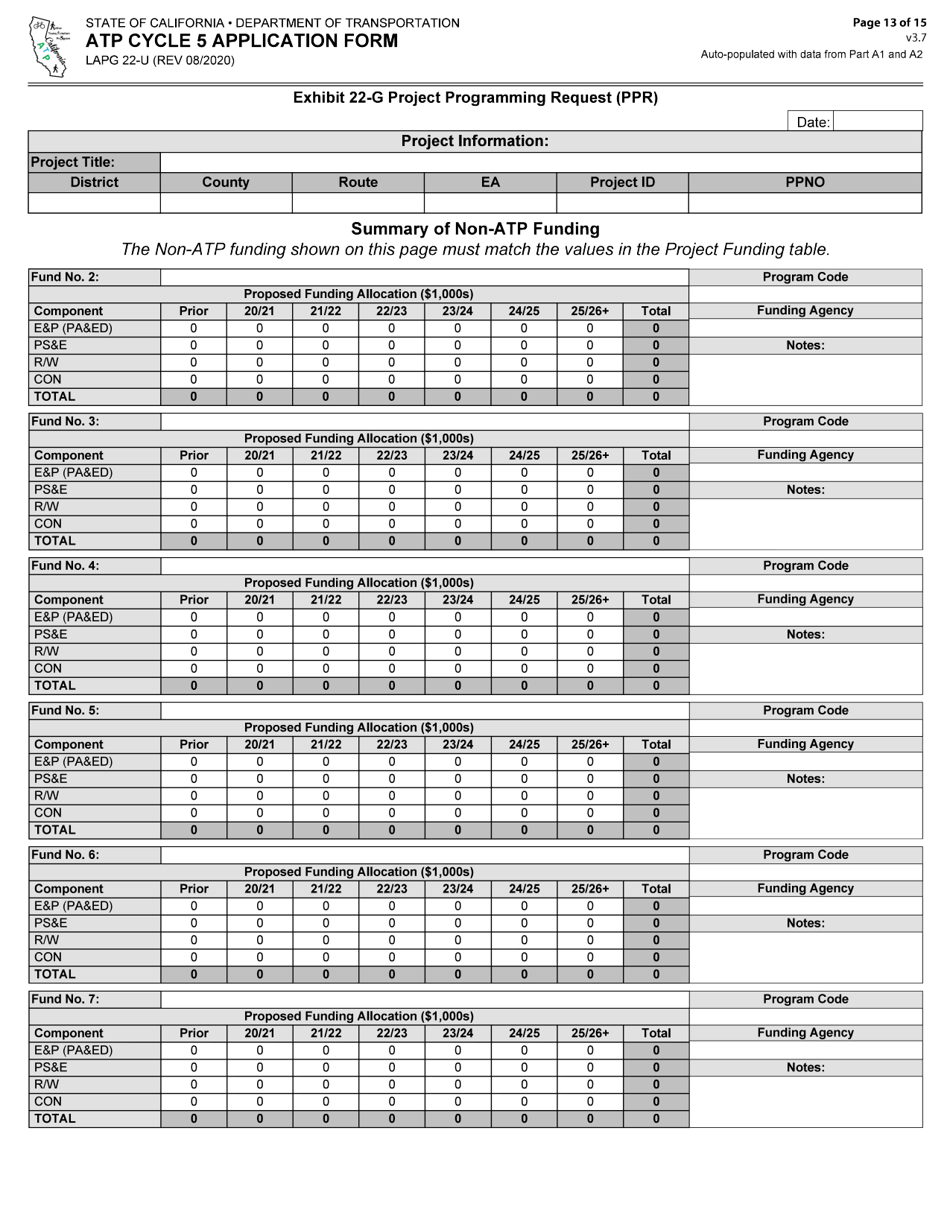 Form LAPG22-U ATP Cycle 5 Application Form - California, Page 13