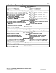Form DBPR MVL003 Application for Initial Military/Veteran Application for Professional Licensure - Florida, Page 5