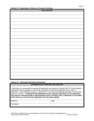 Form DBPR AR-ID3 &quot;Reinstatement of Null and Void License or Registration&quot; - Florida, Page 4