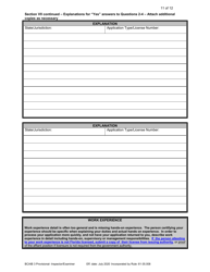 Form DBPR BCAIB3 Application for Provisional Certificate - Inspectors and Plans Examiners - Florida, Page 11