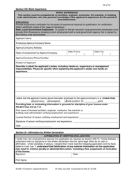 Form DBPR BCAIB3 Application for Provisional Certificate - Inspectors and Plans Examiners - Florida, Page 12