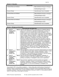 Form DBPR BCAIB3 Application for Provisional Certificate - Inspectors and Plans Examiners - Florida, Page 9