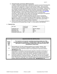 Form DBPR BCAIB4 Application for Provisional Certificate - Building Code Administrator - Florida, Page 4