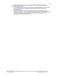 Form DBPR COSMO2 Application for Initial License by Exam Based on Current Licensure in Another Country or U.S. Territory - Florida, Page 3