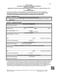 Form DBPR COSMO2 Application for Initial License by Exam Based on Current Licensure in Another Country or U.S. Territory - Florida, Page 4